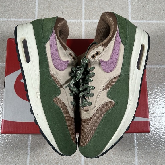 Nike Air Max 1 SH 'Treeline' Athletic Sneakers Size 11 DR9773-300 Green Beige - Picture 1 of 9